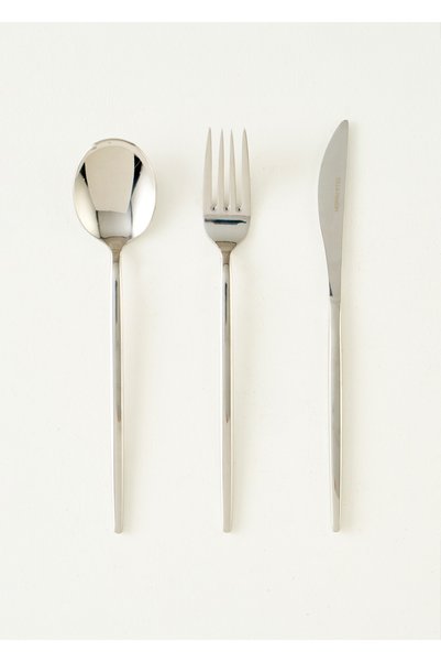 Siena 18 Piece Dinner Fork Spoon Knife Set Silver