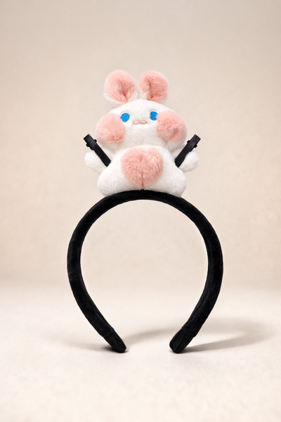Crown with rabbit accessory pink