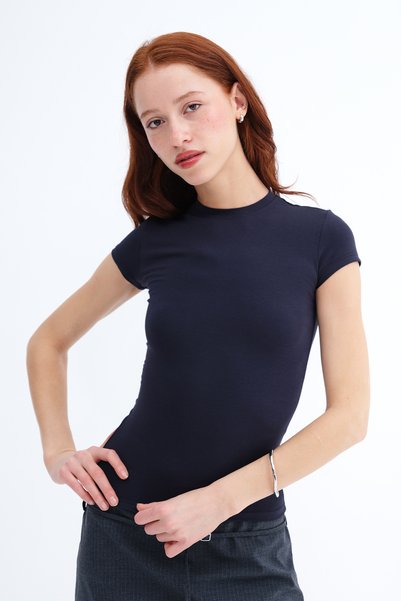 Crew Neck Modal Basic T-Shirt P0365