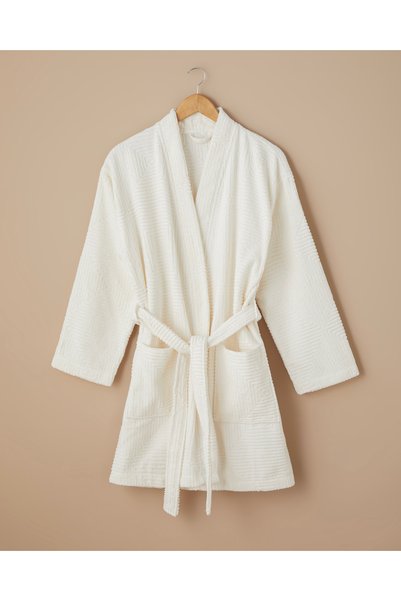 Frame Cotton Bathrobe S-M White