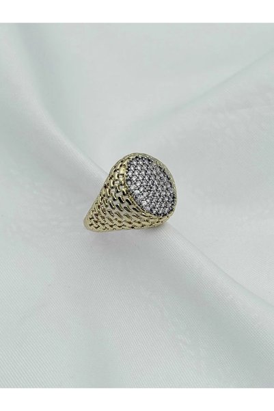 Steel Double Color Wicker Pattern Adjustable Oval Ring
