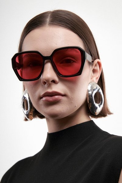 Pruno Black Red Circadian Balance Glasses
