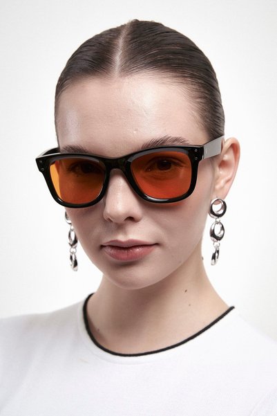 Belen Black Orange Circadian Balance Glasses