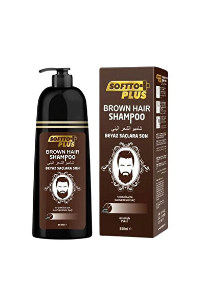 Softto Plus ефикасен шампон за покривање на бела коса темно кафеав 350 ml