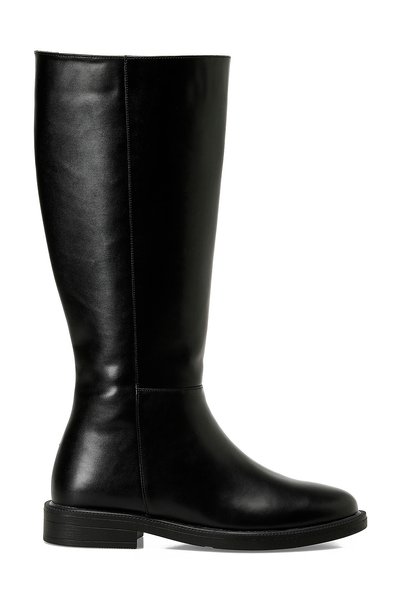 25K-7114 5Pr Black Women's Flat Boots
