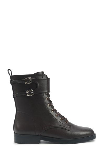 Oprah 5Pr Dark Brown Women's Flat Boots