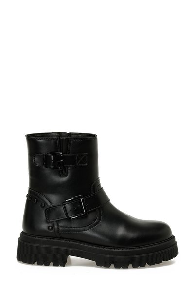 25K-6027 5Pr Black Women's Biker Boots