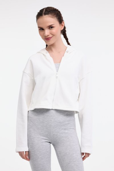 W-Aysa Full Zip 5Fx Ecru Women's Tracksuit Top