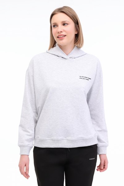 Wl Anna 17Ct1179 5Fx Gray Melange Women's Sweatshirt