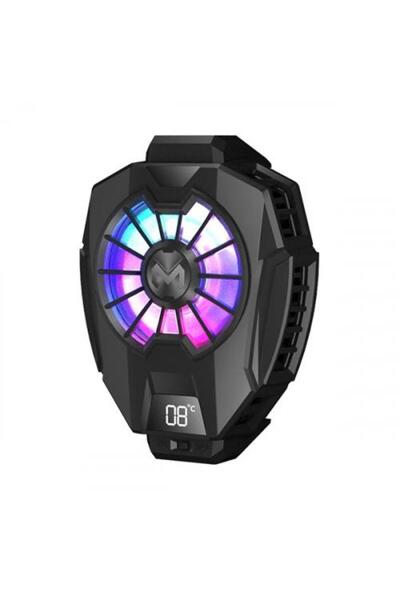 Дигитален дисплеј со RGB светло Hurricane ладилник за мобилен телефон вентилатор за телефон радијатор