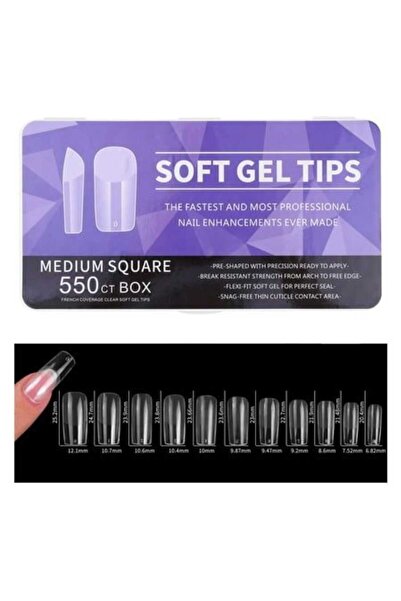 550 Soft Gel Tips, професионални материјали за маникир и педикир