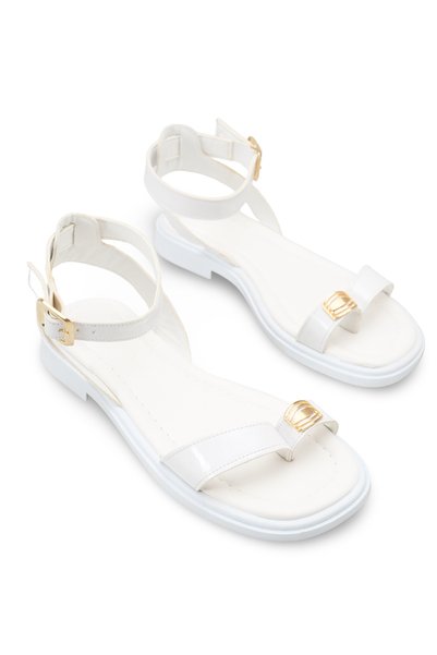 Talitha Fia Women's Flip Flop Sandals 00121008 White Rustic