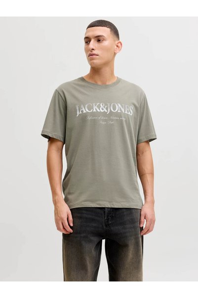 Jjdevın Daytona Prınt Tee Gray Men's T-Shirt 12290173