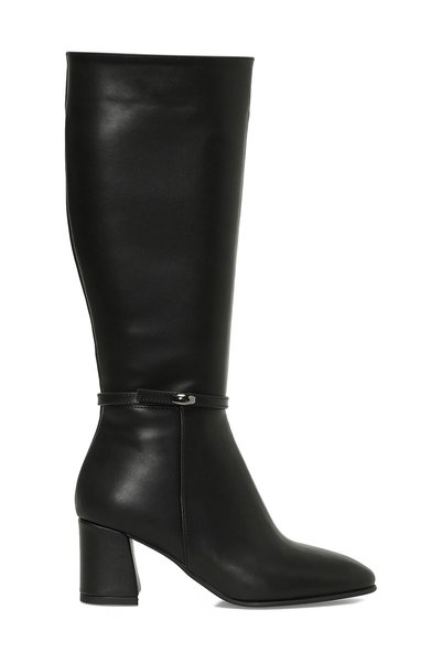 25K-7049 5Pr Black Women's Heeled Boots