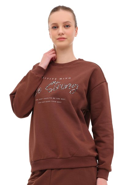 Wl 16Beata 5Pr Brown Women's Sweatshirt