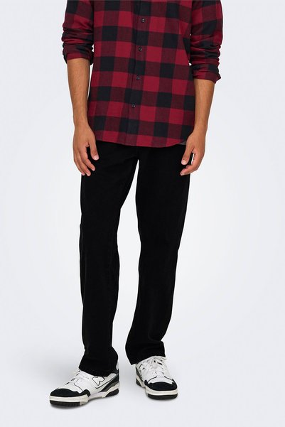 Onsedge Straight Box Tai Black Men's Trousers