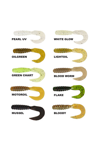 SWIM WORM 5.5CM TPR миризлив силикон 8 парчиња (ципура лаврак)