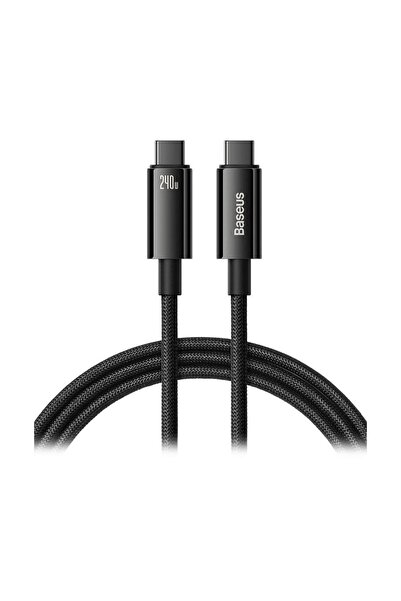 Tungsten златен кабел за полнење 240W Type-C to-C 2m - црн