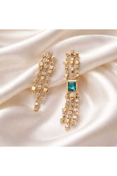 Zircon Stone Dangle Earrings – Non-Tarnish, Elegant Design