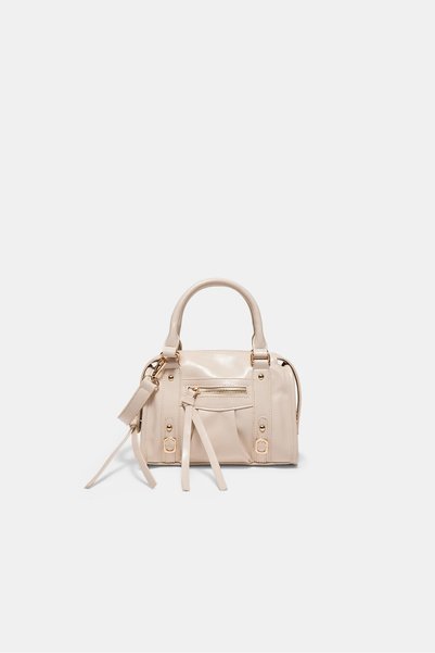 Bowling Type Crossbody Bag with Zipper