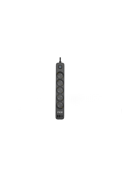 IPW-44TU продолжен кабел со 5 приклучоци и заштита од пренапон | 2 USB-A 2 Type-C PD со прекинувач 3840W