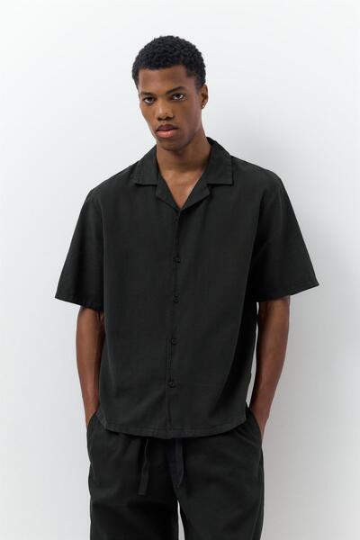 Linen short sleeve shirt