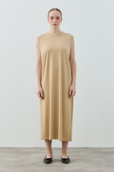 Merwish Sleeveless Model Underwear Dress 1614 Mink