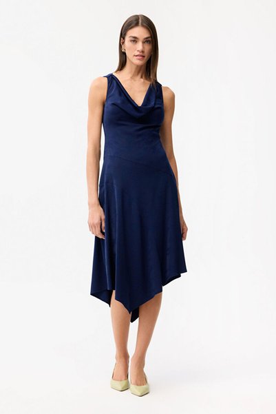 Degaje Collar Sleeveless Jacquard Dress