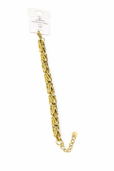 316L Stainless Steel Gold Plated Chain Model Women's Bracelet