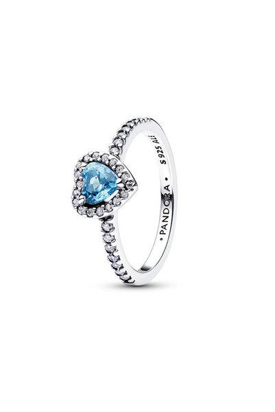 Upgraded Light Blue Heart Ring