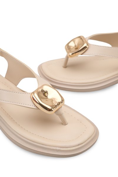 Alya Serena Women's Flip Flop Sandals 0012285 Beige Skin
