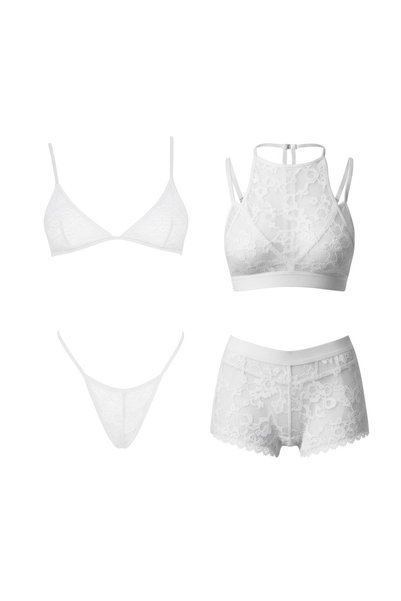 4-Piece Bralet Set Cream