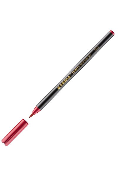 Pen with Brush Tip Metallic Red E-1340