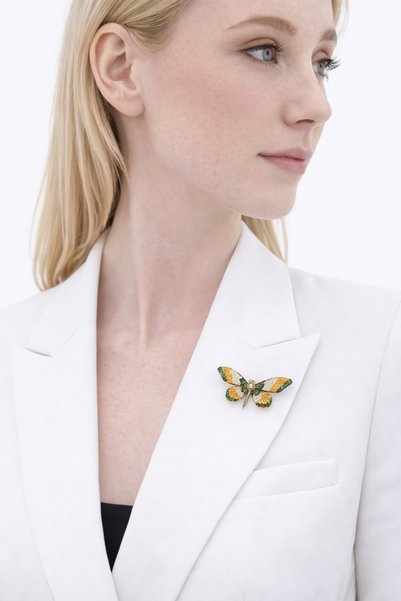 Colorful Butterfly Figured Brooch