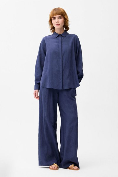 Elastic Waist Wide Leg Pants