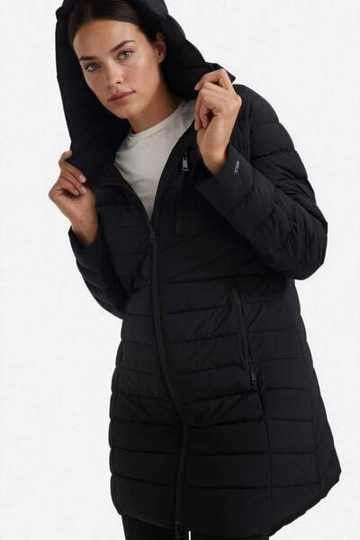 Windproof Water Repellent Regular Fit Hooded Inflatable Parka Coat C6035Ax24Wn