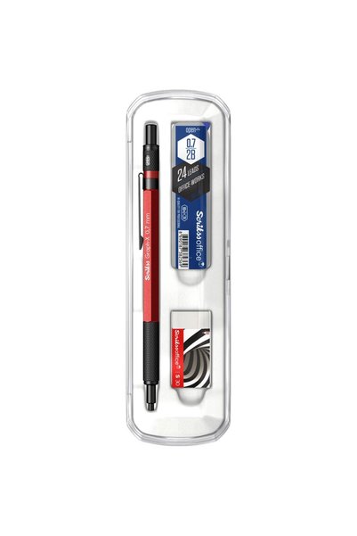 Graph-X 3-Piece Mechanical Pencil Set 0.7 mm Red