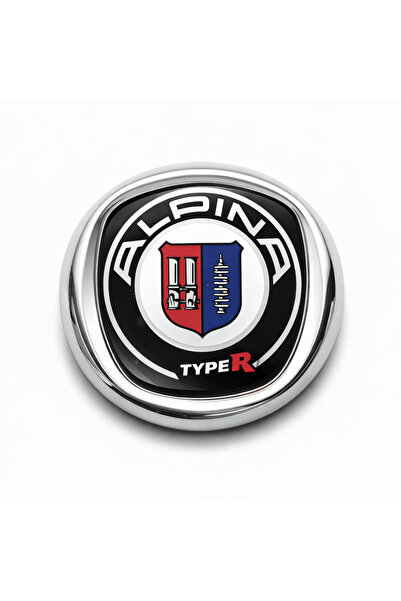 Alpina Type R метален амблем за автомобил со хромирана рамка лого за маска и багажник