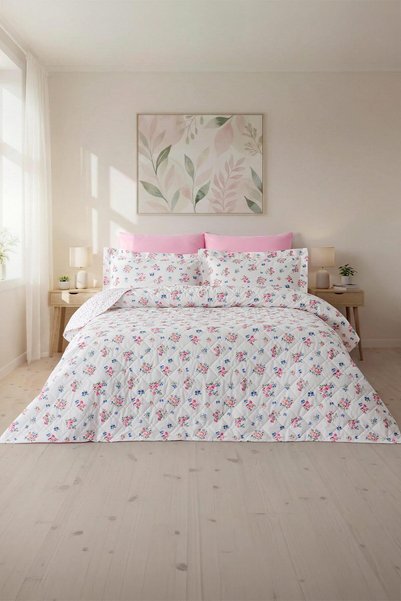 Vivia |   100% Cotton Double Quilted Duvet Cover Set