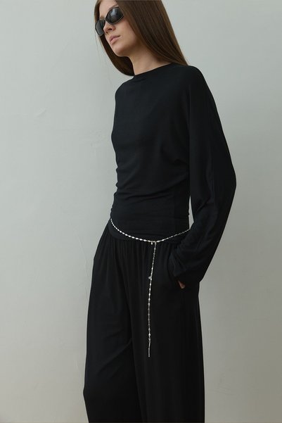 Black Sophia Bat Sleeve Blouse
