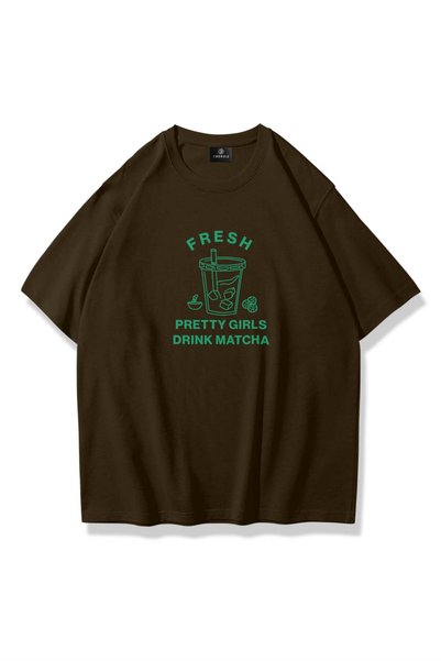 Women's fresh matcha t-shirt - coffee