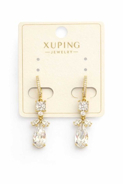 Steel Square and Drop Cut Dangle Women's Earrings