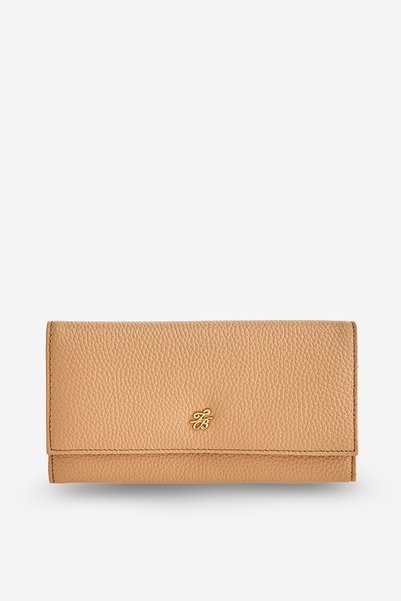 Mink Flap Snap Closure Flotter Wallet