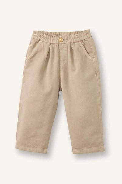100% Cotton Gabardine Trousers for Baby Boy G8609A526Sp