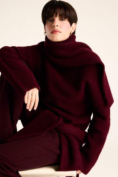 Regular Fit Half Turtleneck Knit Sweater F4768Ax25Wn
