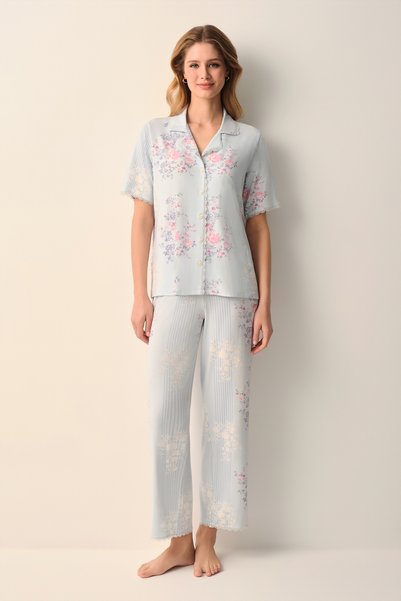 Celina Shirt Collar Pajama Set