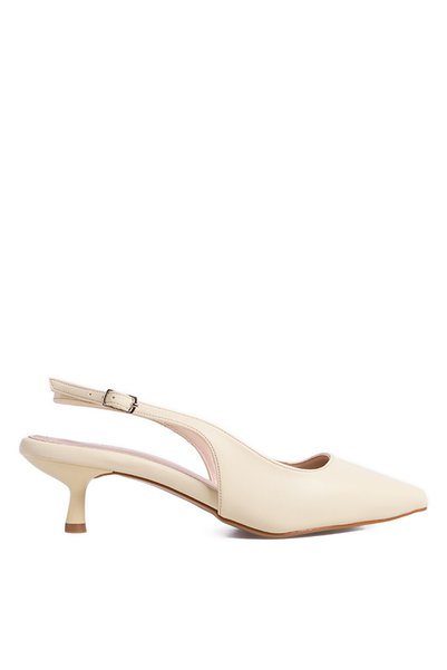 Light Yellow Women's Heeled Shoes Kitten-Radway