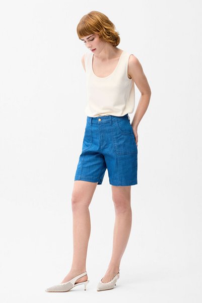 Pocketed Jean Shorts