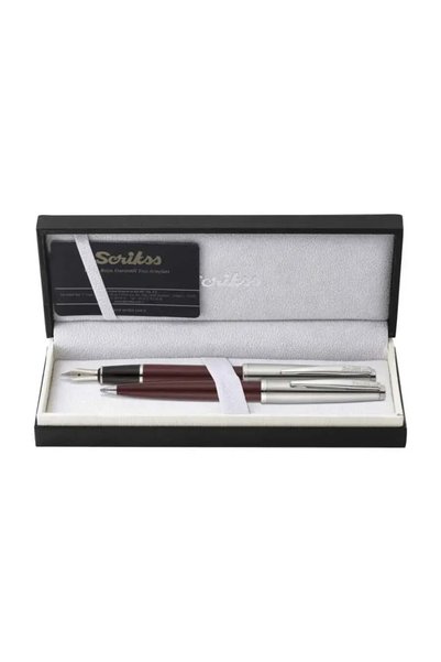 78 Filling Pens + Ballpoint Tk Claret Red, Luxury Box