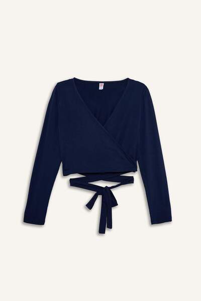 Cross Tied Long Sleeve Blouse F8572AX26SP